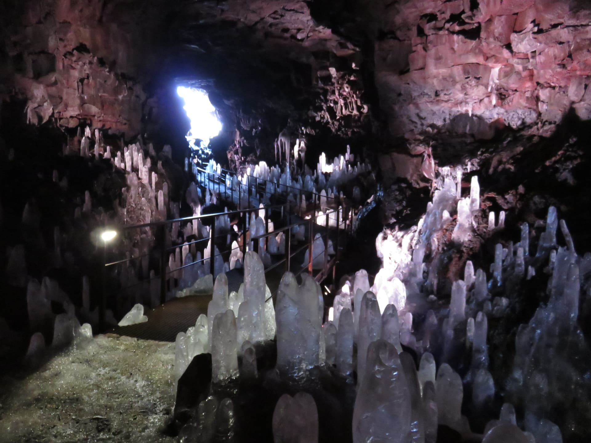 Raufarhólshellir lava tunnel interior, Iceland