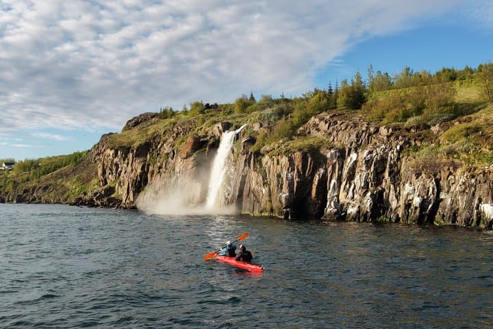 Akureyri Tandem Kayak Tour and Geothermal Waterfall